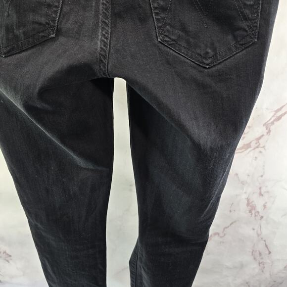 Mother Jeans Womens 26 Black Skinny Looker Ankle Fray Guilty As Sin High Rise - Picture 7 of 15